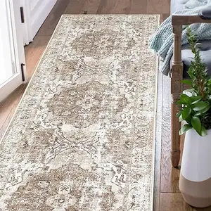 Boho Non Slip Laundry Hallway Runner Rugs Custom Luxury Door Mat Machine Washable Rugs Living Room Printed Vintage Carpet