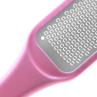 Râpe à pieds professionnelle en acier inoxydable colorée et durable avec manche en plastique et lame tranchante, personnalisable avec logo, pour éliminer les callosités