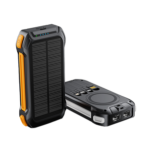 20000mAh ソーラーパワーバンク ワイヤレス充電 内蔵ケーブル 22.5W 急速充電 -15W クイック LED ディスプレイ ユニバーサルソケット - アウトドア - Product Image 1