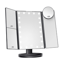 <strong>Best</strong> <strong>Selling</strong> 2025 Foldable 180 Degree Smart Touch Screen <strong>LED</strong> Cosmetic Makeup Mirror Square Desktop Mirror