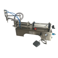Machine de remplissage semi-automatique pneumatique à piston en acier inoxydable pour liquides, pâtes, crèmes, miel et shampoing avec pédale