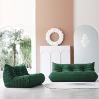 ATUNUS Nordic Lazy Modern Leisure Relax Boucle Fabric Modular Ottoman Corner Living Room Lazy Couch Sofa Chair Set