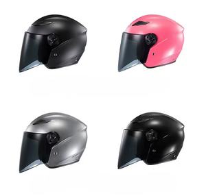 Demi-casque de moto en ABS homologué DOT toutes saisons avec fermeture à dégagement rapide Visière PC résistante aux chocs Ajustement universel - Product Image 5