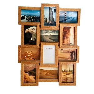 Black White Oak Collage Picture <strong>Frame</strong> Holds 12 Images Wall Hanging Multiple Photos <strong>4</strong> <strong>X</strong> <strong>6</strong> Wooden Collage Aperture Photo <strong>Frames</strong> - Product Image 1