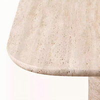 Table à manger rectangulaire extensible et pliable en marbre sculpté à la main avec un ensemble de 7 fauteuils en cuir pour la décoration de villa