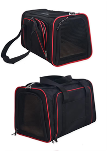 टिकाऊ नायलॉन पालतू बैकपैक पोर्टेबल एक्सटेंसिबल 4 पक्षों को जिपर बंद के साथ विस्तृत फोल्डेबल सॉफ्ट-पक्षीय बिल्ली वाहक बैग - Product Image 4