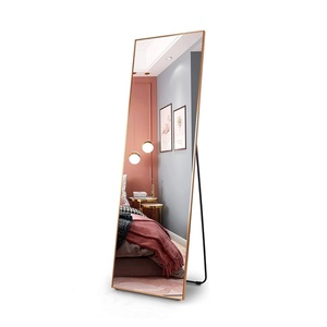 Custom Large Gold Black Metal Framed Full-Length <b>Floor</b> <b>Standing</b> Dressing <b>Mirror</b> Traditional Long Rectangular Wall Hung Espejo - Product Image 2