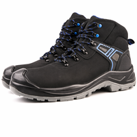 Bottes de sécurité imperméables AIMVVSEC en cuir véritable pour homme et femme - Embout en acier, semelle intermédiaire confortable, toutes saisons, design moderne