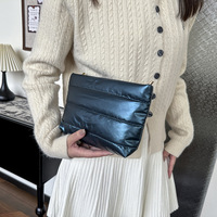 Pochette cosmétique matelassée en tissu duveteux tendance Automne-Hiver 2025