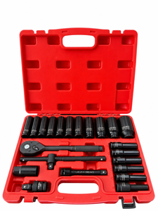 Factory Direct 23pcs 1/2 Impact <strong>Socket</strong> Set Metric With Deep <strong>Socket</strong>/ <strong>Ratchet</strong> Handle /universal Joint/ Extension Bar For Heavy Dut - Product Image 1