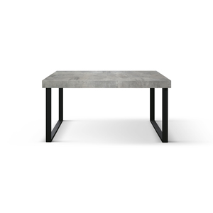 <b>Extendable</b> Concrete Gray Dining <b>Table</b> 140x90 Metal U-Shaped <b>Legs</b> Internal Use - Product Image 2