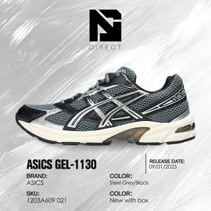 Asics Gel 1130 'Steel Grey Black' Dropshipping, Zapatos Deportivos para Caminar y Correr, Zapatillas Clásicas - Product Image 6