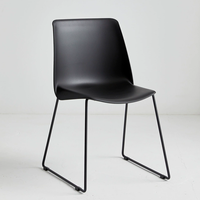 Chaise de conférence pour invités de bureau, personnalisable, pour le bureau, l'école, la réception, la salle de réunion, empilable, avec cadre en métal et assise en plastique