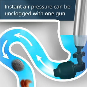 Herramienta de dragado de inodoro de mano, draga de tubería de alcantarillado de aire de alta presión, abridor de émbolo de inodoro, limpiador de drenaje, tubería de alimentación de baño - Product Image 4