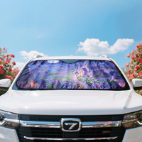 Penutup Jendela Mobil Kartun Anime Kustomisasi Pabrik, Pelindung Kaca Depan Anti-UV, Insulasi Panas