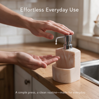 Distributeur de savon rechargeable finition marbre avec pompe en résine, pour comptoir de salle de bain, conteneur manuel de savon liquide pour hôtel et maison