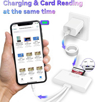 Lector de Tarjetas USB C 5 en 1, Adaptador de Memoria OTG Multi Ranura SD TF CF MS XD, Alta Velocidad, Portátil, Externo, para Teléfono y Laptop