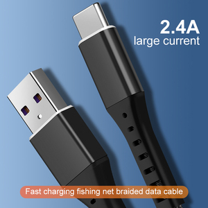 USB-<strong>C</strong> <strong>Type</strong>-<strong>C</strong> Fast <strong>Charging</strong> <strong>Cable</strong> 2.4A Aluminum Alloy 1m Nylon Material Smart Phone Data <strong>Cable</strong> USB to USB-<strong>C</strong> - Product Image 5