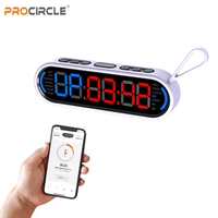Entraînement par intervalles, horloge murale de sport et de fitness portable, minuterie de salle de sport intelligente à LED