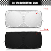 Pare-soleil pour pare-brise de camionnette/voiture, protection UV, design professionnel/luxe, en polyester et nylon, pliable