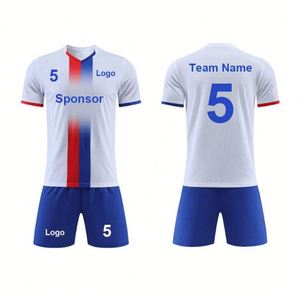 2026 Custom <b>Red</b> Soccer Team Uniform Wholesale Sportswear Shirts Shorts Plus Size 100% Polyester Unisex Quick Dry Breathable - Product Image 3