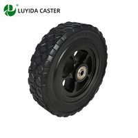 Roue pivotante en caoutchouc massif PP de 6 pouces, durable, avec bande de roulement diamantée antidérapante, pour chariot de manutention et logistique, roulement 608