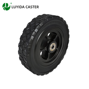 Roue pivotante en caoutchouc massif PP de 6 pouces, durable, avec bande de roulement <span class=keywords><strong>diamant</strong></span>ée antidérapante, pour chariot de manutention et logistique, roulement 608 - Product Image 3