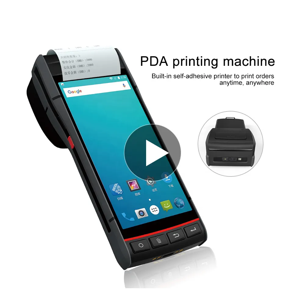 Blovedream S60 주차 티켓 영수증 레이블 스티커 열 프린터 Pda RFID 리더 안드로이드 OS 4G Sim 카드