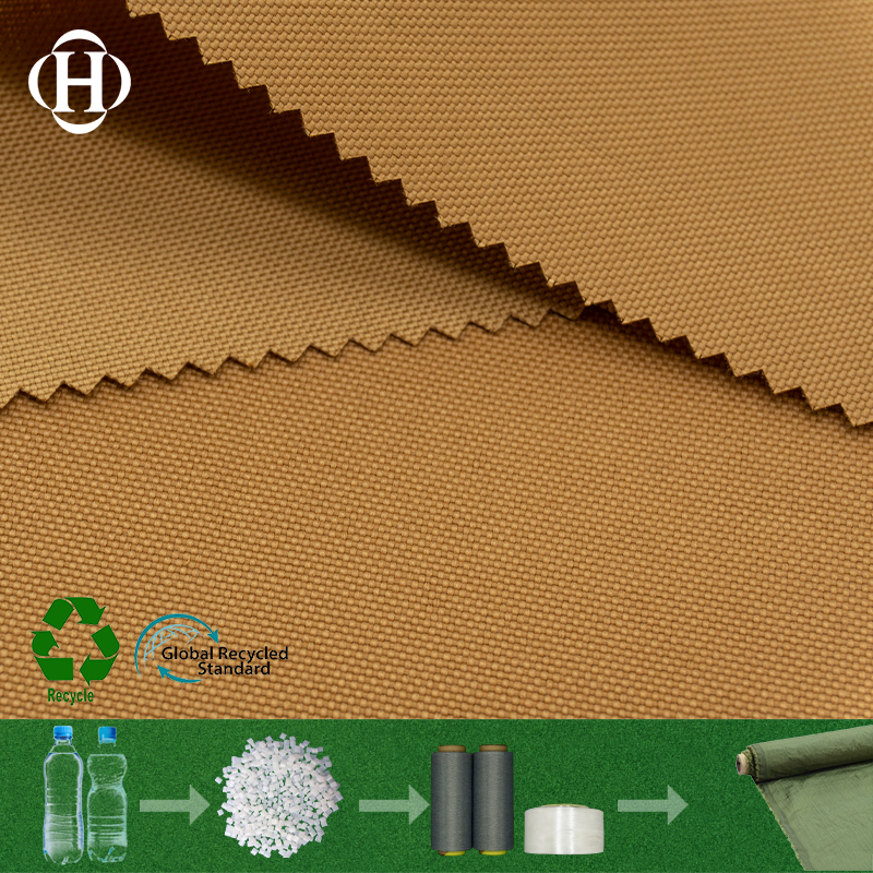 100% Recycled Polyester RPET Fabric Eco-Friendly Repreve Oxord Fabric From Bottles