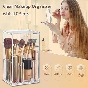 Fabricante Custom Acrylic Makeup Brush Cosmetic Drawer Organizer Para Casa - Product Image 3