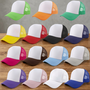 Gorras Trucker Unisex de 6 Paneles con Malla de Color en Contraste en la Parte Trasera, Ajustables para Adultos, Uso Casual de Primavera/Verano - Product Image 2