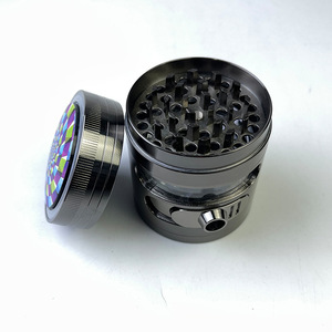 Embudo de cuatro capas de 2,5 pulgadas, caleidoscopio LED, molinillo de especias Manual, estilo moderno, aleación de Zinc, GRINDR - Product Image 3