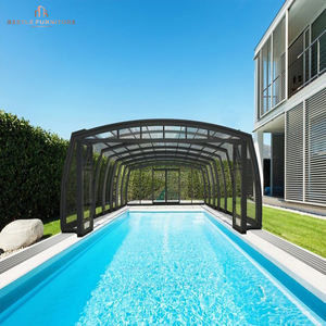 Enceintes de piscine multifonctionnelles pour piscines extérieures Enceinte de piscine pliante Couverture de piscine en <span class=keywords><strong>polycarbonate</strong></span> rétractable - Product Image 6
