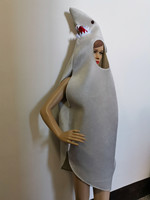 Costume de fête d'Halloween personnalisé sur le thème de l'océan, costume de cosplay de requin en polyester pour homme adulte