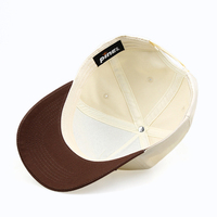 Gorras de Béisbol Deportivas Formales de 5 Paneles, Bordadas, de Dos Tonos, 100% Algodón Beige, Personalizadas, de Alta Calidad y Venta Caliente para Hombre