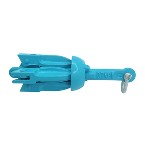 Sisure <span class=keywords><strong>MARINE</strong></span> 0.7kg in acciaio al carbonio <span class=keywords><strong>blu</strong></span> ancoraggio pieghevole a quattro punte per nave pieghevole Set di ancoraggio con gancio a corda galleggiante borsa nera - Product Image 5