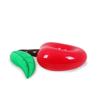 Bouée de natation gonflable en PVC en forme de cerise, flotteur de piscine en forme de fruit, tube de natation gonflable pour l'été, la plage et les fêtes au bord de la piscine
