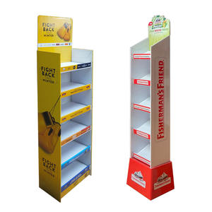 कस्टम नालीदार कार्डबोर्ड फ्रीस्टैंडिंग पोर्टेबल डिस्प्ले रैक-दुकानों के लिए आसान असेंबली मल्टी-शेल्फ विकल्प - Product Image 2