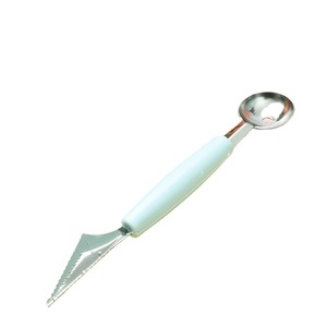 Cuillère à fruits multifonctionnelle, couteau ondulé à double tête en acier inoxydable pour servir le melon et la crème glacée, ensemble de 3 pièces - Product Image 5