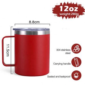 Promotion Double Wall 304 Stainless Steel Thermal Insulated Vacuum Sport Coffee <b>Cup</b> Portable <b>Reusable</b> Coffee Travel Mug <b>With</b> <b>Lid</b> - Product Image 2