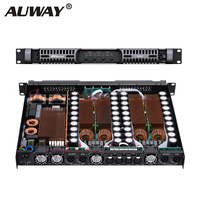 Amplificateur de puissance numérique 4 canaux 1800W de classe D AUWAY D1800 1U pour système de cinéma maison