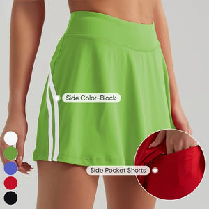 Conjunto Deportivo de Pickleball para Mujer con Logotipo Personalizado, Venta al por Mayor, Bloques de Color, Gimnasio, Fitness, Yoga, Bra, Falda de Golf y Tenis, Conjunto de 2 Piezas - Product Image 4