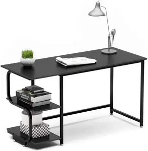 FREE SAMPLE Reversible Computer Desk for Small Spaces with Shelves 55 inch Gaming Desk Office Desk for Home Office