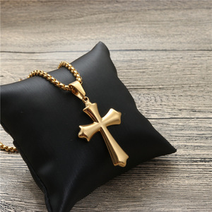 <b>Cross</b> Pendant Necklace Zinc Alloy Unisex Gift Jewelry Fashion Hip Hop Style - Product Image 4
