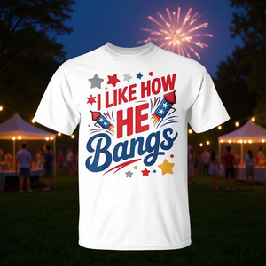 Me gusta como él usa fuegos artificiales, camiseta para parejas del 4 de julio - Product Image 3