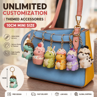 Boîte de desserts Dino Delights, jouet en peluche personnalisé, porte-clés animal en peluche, boîte mystère, vente en gros, OEM, ODM, mascotte douce personnalisée