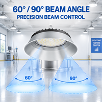Projecteur LED UFO 200W à haut rendement lumineux 180LM/W SMD IP67 pour entrepôt industriel et atelier