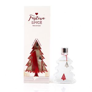 Diffuseur d'arômes en verre pour sapin de Noël avec bouchon argenté et breloque étoile, parfum d'ambiance pour la maison - Product Image 3