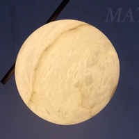 Suspension moderne ronde en albâtre, design nuage minimaliste, lampe de plafond de luxe à tête unique