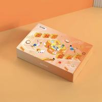 Boîte de kit de relations publiques d'entreprise personnalisée, écologique et en couleur |   Carton d'expédition imprimé avec doublure en éponge de fourrure |   Kit de 50 pièces pour la mise en route des nouveaux employés